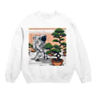 宇宙開発デザイン科のスペース盆栽 Crew Neck Sweatshirt