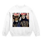 Yamapのヴェネチアのカーニバルの美しい仮面 Crew Neck Sweatshirt