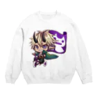 ロキのロキロキ団三輪車アバ雷炎ちゃん Crew Neck Sweatshirt