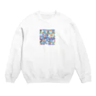 number of stars【デザインの想像】の可愛い冬の動物たち Crew Neck Sweatshirt