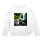 ニャーちゃんショップのレインボーキャット Crew Neck Sweatshirt