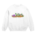 ココロ企画のこぶたと狼くんと芋ほり Crew Neck Sweatshirt