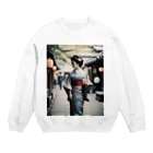 wawomotsuのJapanese Courtesan Bloom Tee ”Geisha” Crew Neck Sweatshirt