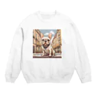 COOL×3のフレンチブルドッグのフータ君 Crew Neck Sweatshirt