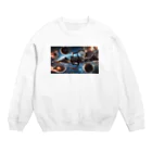 Satoshi27のスペース空間 Crew Neck Sweatshirt