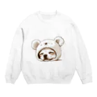 わんにゃんsucculentのクマのコスプレをしたチワワ Crew Neck Sweatshirt