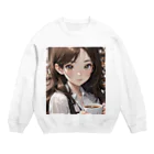 sgt-chikaraのバリスタ見習いの女の子 Crew Neck Sweatshirt