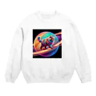 ニャーちゃんショップのスペースキャット Crew Neck Sweatshirt