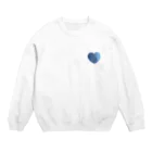 こんなアートのデニムハート Crew Neck Sweatshirt