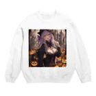 ５６アイテムズのハロウィン魔女 Crew Neck Sweatshirt