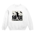 8ball.AI.artのネクロマンサーとゾンビ Crew Neck Sweatshirt