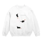 rina_suzuriの黒猫と赤い毛糸　-スウェット- Crew Neck Sweatshirt