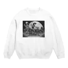 Skull sectionのドクロとバイク Crew Neck Sweatshirt