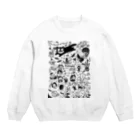 yuru.natu.artのハロウィンイラストそのまま Crew Neck Sweatshirt