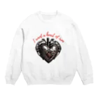 Love and peace to allの鉄の心臓が欲しい Crew Neck Sweatshirt