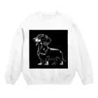 calcium369のダックスフンド Crew Neck Sweatshirt