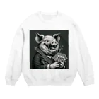 Hayate Kawakami オリジナルのお金大好き！　資本主義の豚 Crew Neck Sweatshirt