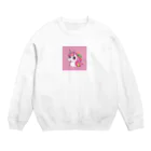 unicorn_dreamsの夢の国のピンクのユニちゃん Crew Neck Sweatshirt