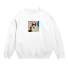 hatiwarenek-gomaのゴマの一言「選挙にいくにゃ」 Crew Neck Sweatshirt