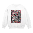 Skull sectionの薔薇とドクロ Crew Neck Sweatshirt