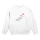 終わらない夢🌈の軽やかに舞うハート🩷 Crew Neck Sweatshirt