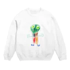 AITSUの一人歩きのウチュミン Crew Neck Sweatshirt