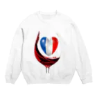 WINE 4 ALLの国旗とグラス：フランス（衣類） Crew Neck Sweatshirt