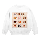 めんたいこのゆるいあにまるず Crew Neck Sweatshirt