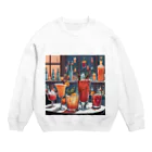 ReoReo-Artの冬のカクテルシリーズ Crew Neck Sweatshirt