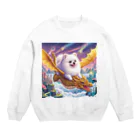 Pom-Dog'sのドラゴンと旅するポメちゃん Crew Neck Sweatshirt