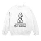 フラメンコの犬の残業サンタ Crew Neck Sweatshirt