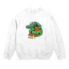 あめみやのワニの隣人ガゼル Crew Neck Sweatshirt