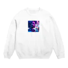 hukuhuku-doのAIガールグラフィックス Crew Neck Sweatshirt