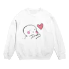 【筆柱】筆文字’st 玲花のまん丸まるちゃん投げキッス Crew Neck Sweatshirt