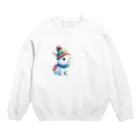 Shiba_IncのSitting rabbit（座るウサギ） Crew Neck Sweatshirt