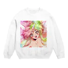 眠気限界のオリジナルキャラクター:あしぶえ Crew Neck Sweatshirt