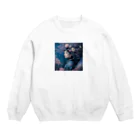 ZZRR12の「夜桜の幻想：桜の精霊」 - "Night Sakura Fantasia: Spirit of the Cherry Blossom" Crew Neck Sweatshirt