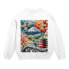 kageblogの日本の伝統と美しさを象徴するモザイクアート Crew Neck Sweatshirt