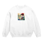 AI美女王国のドット絵のゆうこちゃん Crew Neck Sweatshirt