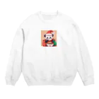 動物大好き＠たつまるの準備中パンダ Crew Neck Sweatshirt