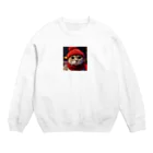 にゃんたみやの雪の日の猫 Crew Neck Sweatshirt