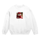 にゃんたみやの猫とマフラーの冬 Crew Neck Sweatshirt