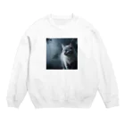 ZZRR12の「境界を見つめる猫の眼差し」 Crew Neck Sweatshirt