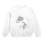 halfasleepの再会の花 Crew Neck Sweatshirt