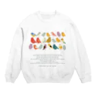 鳥救うSUZURIの『まだなまえのないことりたち』【寄付付き商品】 Crew Neck Sweatshirt