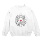 Bo tree teeのホトケサマリース(白赤) Crew Neck Sweatshirt