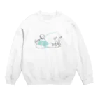 おかゆ・ニーナのねこちゃんとくつろぎタイム Crew Neck Sweatshirt