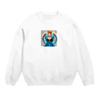 妖怪 白狐堂にようこその半人半鳥の怪物ハーピー Crew Neck Sweatshirt