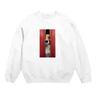 YUTO1126のジッパーから覗く犬 Crew Neck Sweatshirt