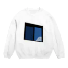 倉持リネンの物販の窓からオバケくん Crew Neck Sweatshirt